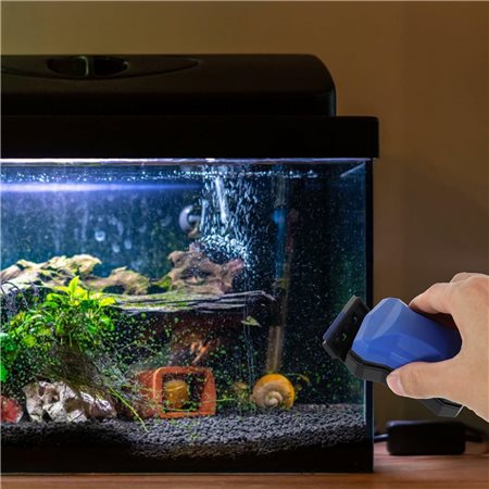 Praktická magnetická škrabka na sklo akvária – čistič akvária